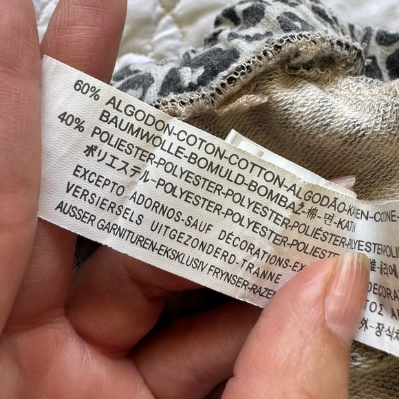 Zara Trafaluc Gray and Black Leopard Print Lightweight Joggers Size Medium - Picture 16 of 16